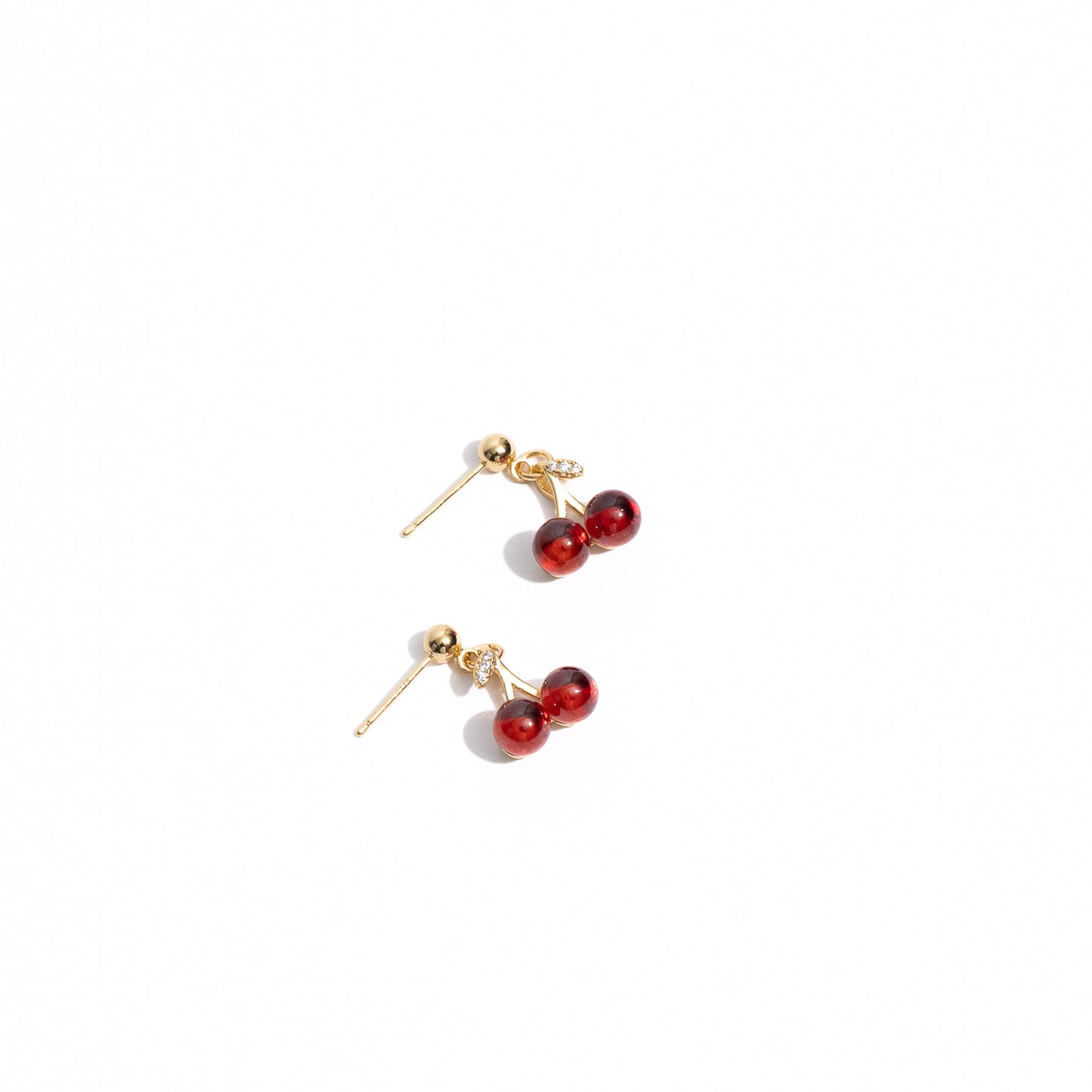 Cherry Charm Stud Earrings