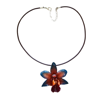 Dendrobium Formosum Orchid Pendant Necklace (Style 04)