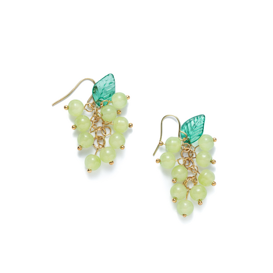 Grape Earrings - Green
