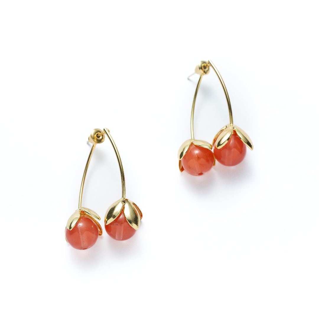 Pink Cherry Earrings