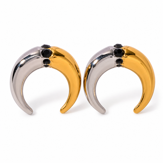 Bull Horns Two-Toned Studs