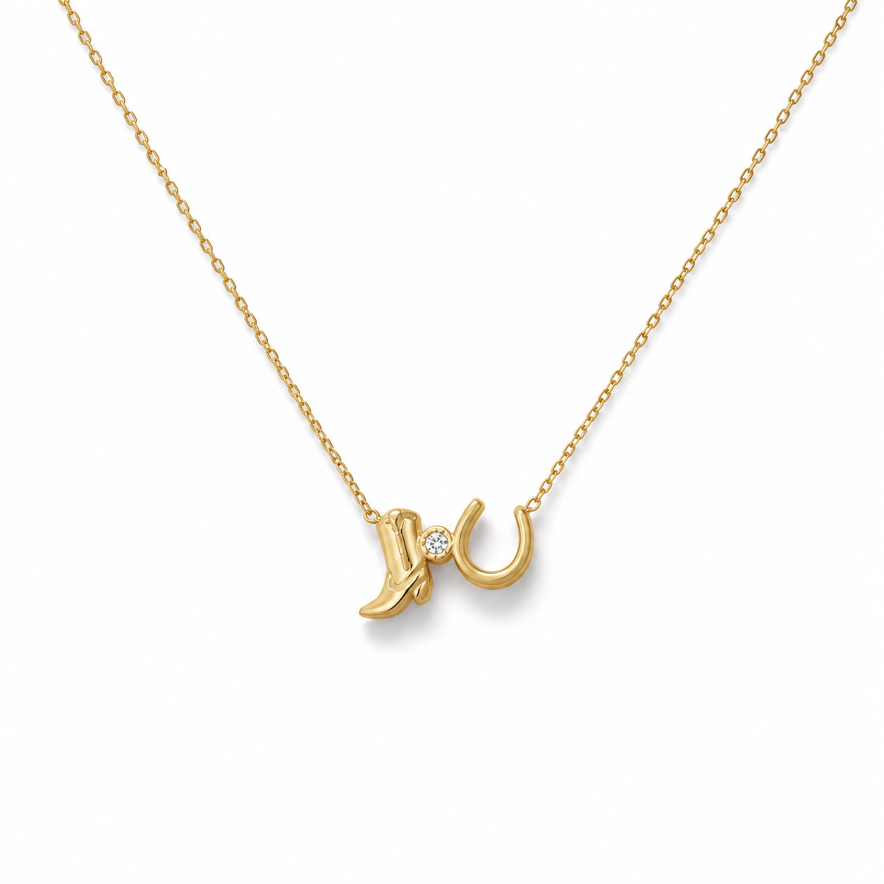 Boot and Horseshoe Necklace