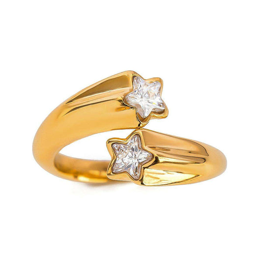 Wraparound Gem Star Gold Ring