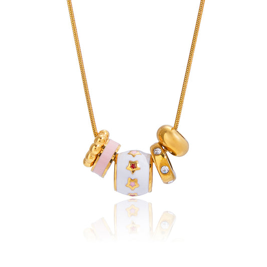 Country Bead Charms Necklace