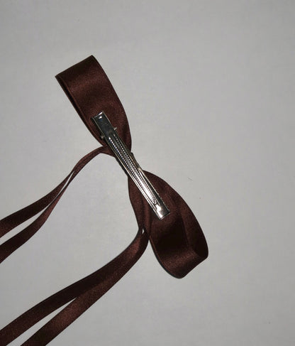 Satin Bow Hair Clips